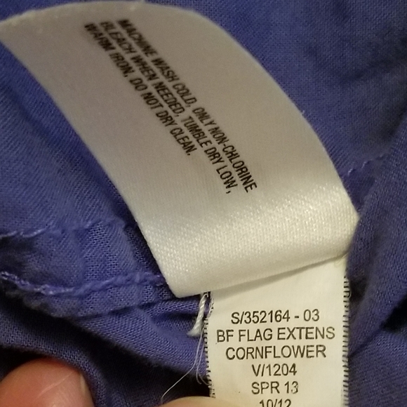 Gap The Boyfriend Fitted Button Front Blouse XS cornflower blue - Picture 8 of 9